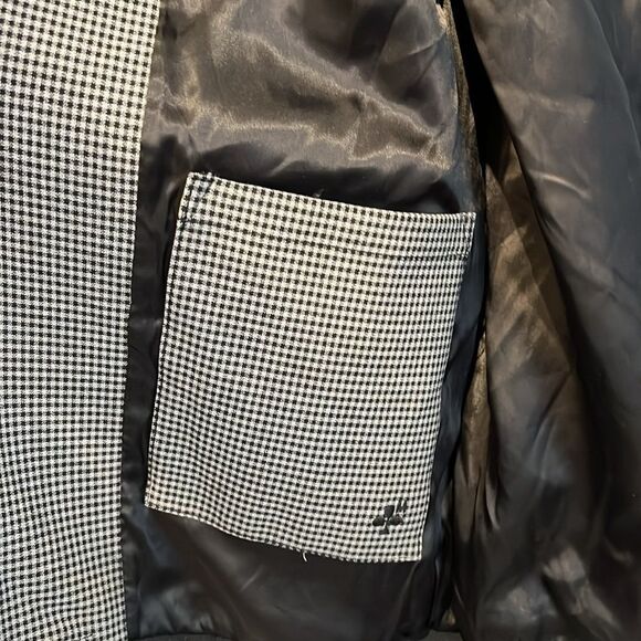 Club Monaco Men’s Black/Grey Houndstooth Zip Up‎ Lined Jacket Size XL - Picture 11 of 14